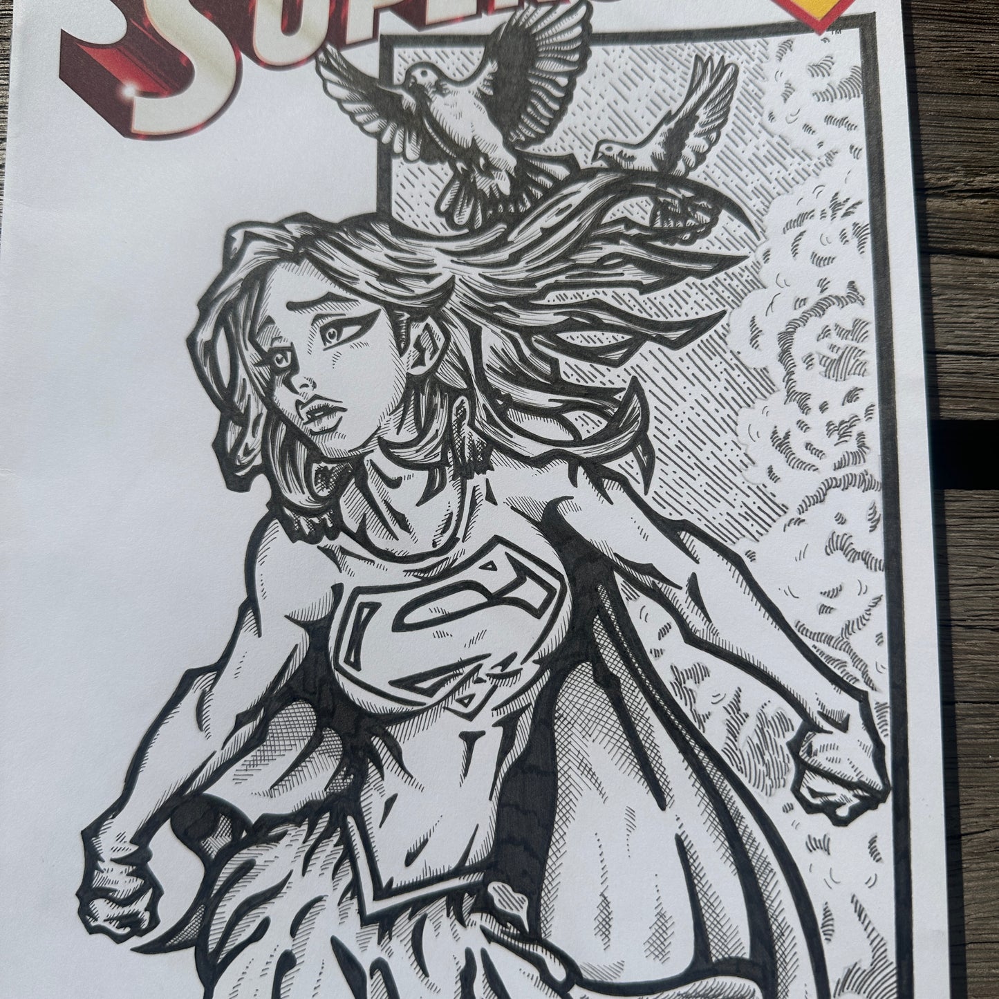 SUPERGIRL SKETCH COVER