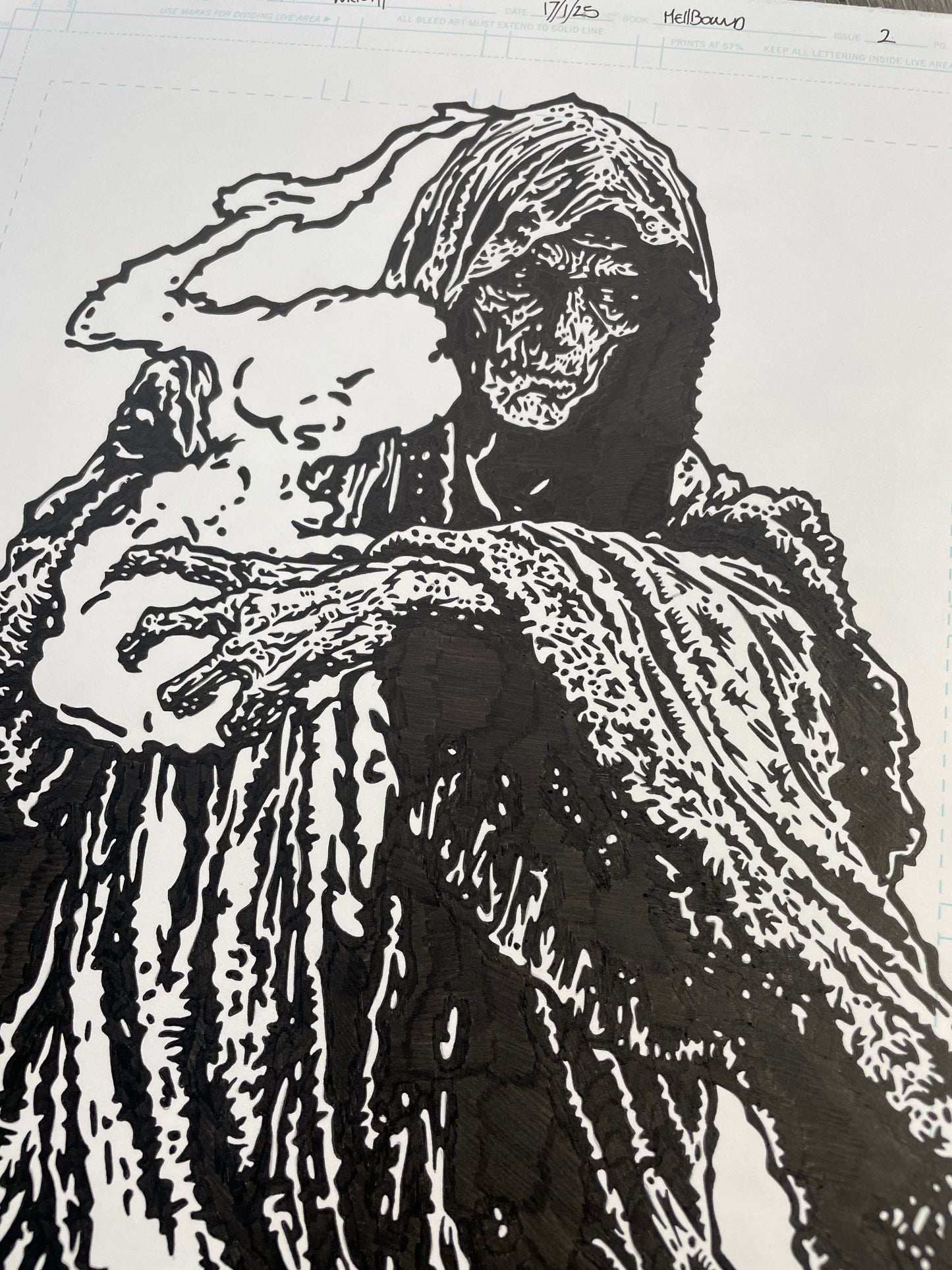 HELLBOUND ISSUE 2 COVER ORIGINAL ART