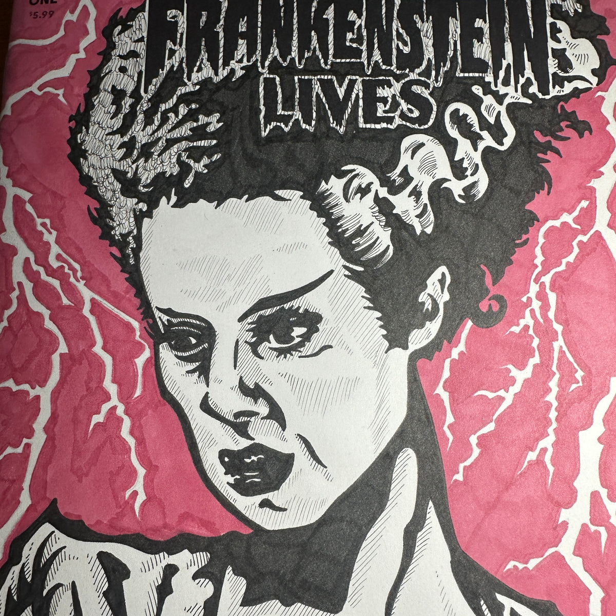 BRIDE OF FRANKENSTEIN SKETCH COVER