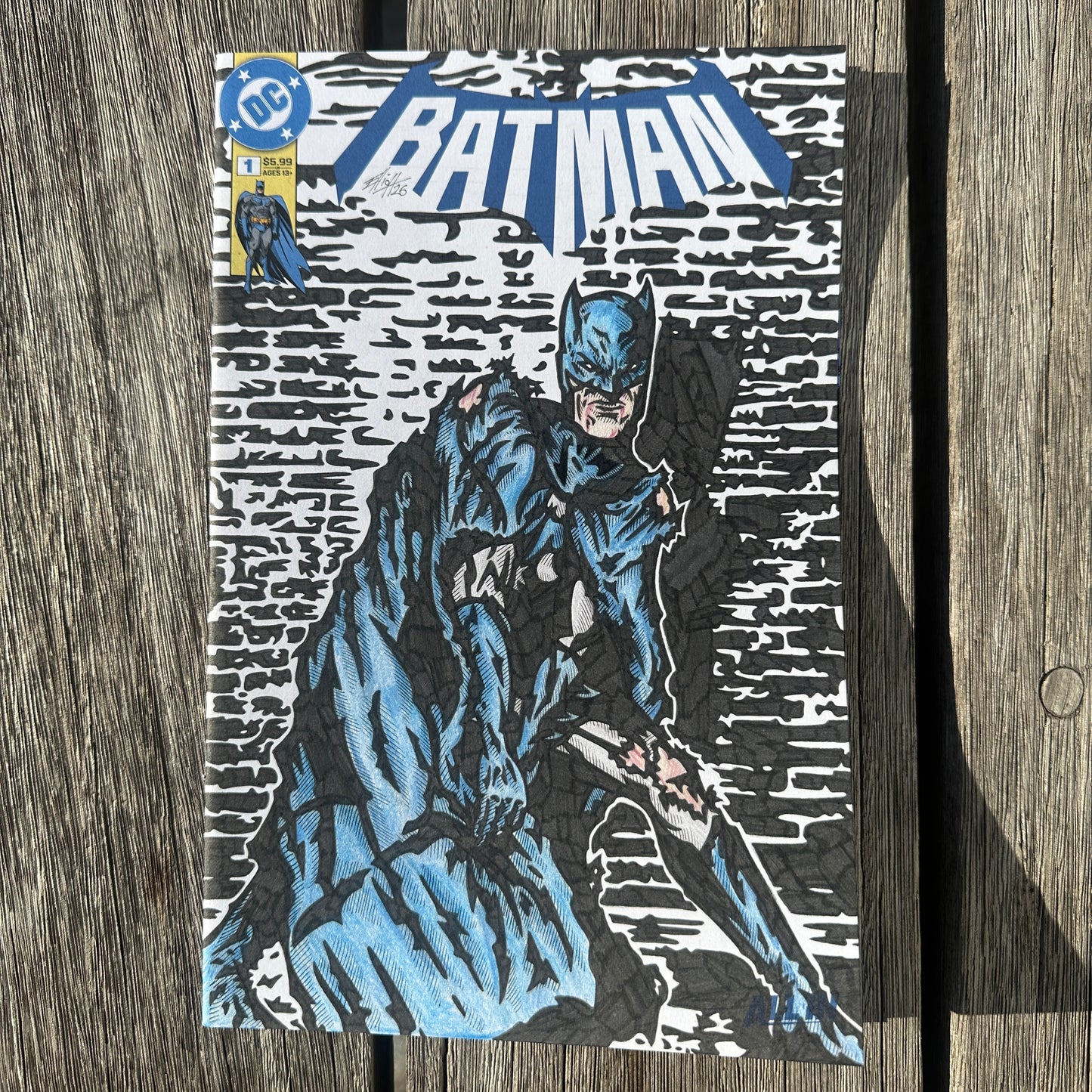 BATMAN BATTLE SKETCH COVER