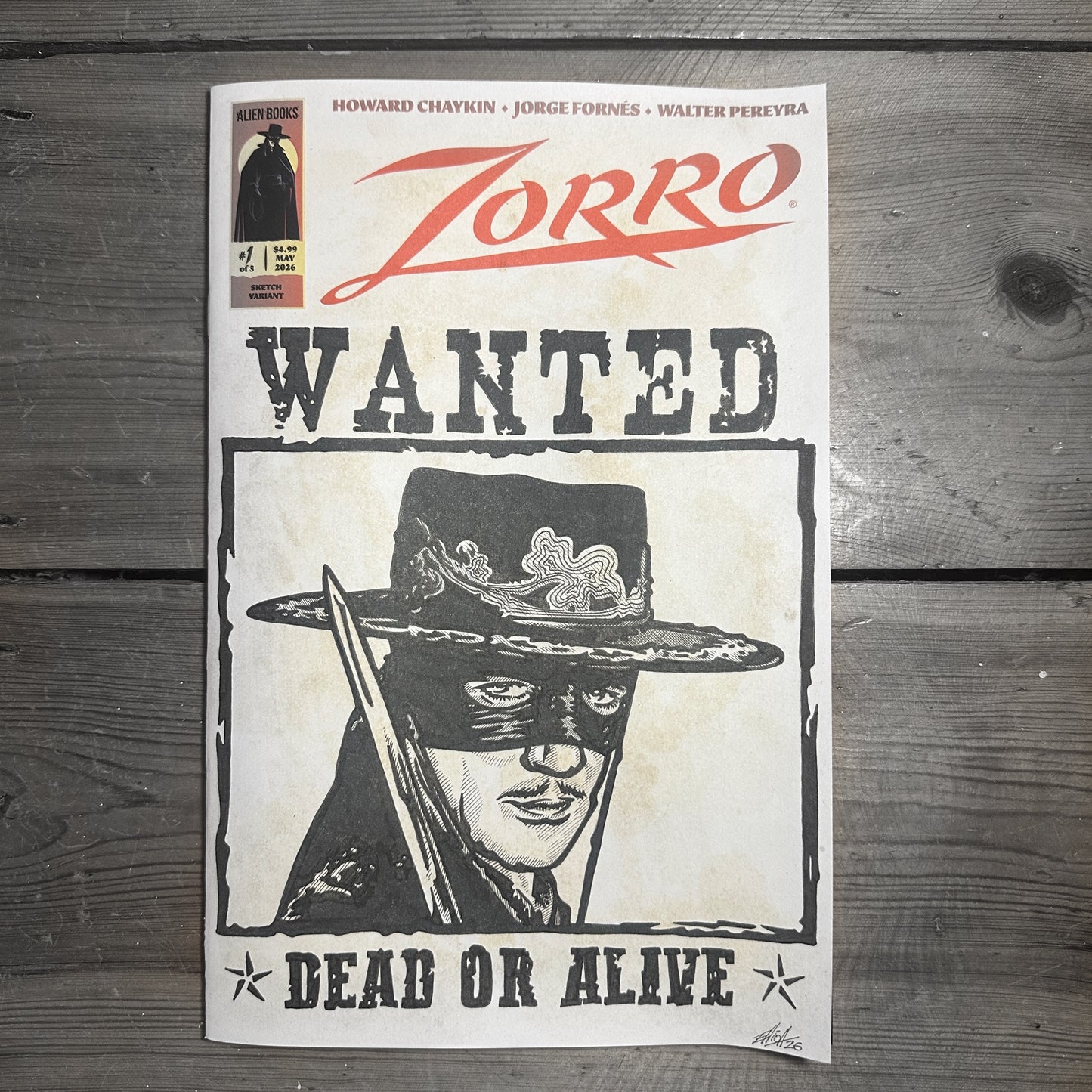 ZORRO SKETCH COVER