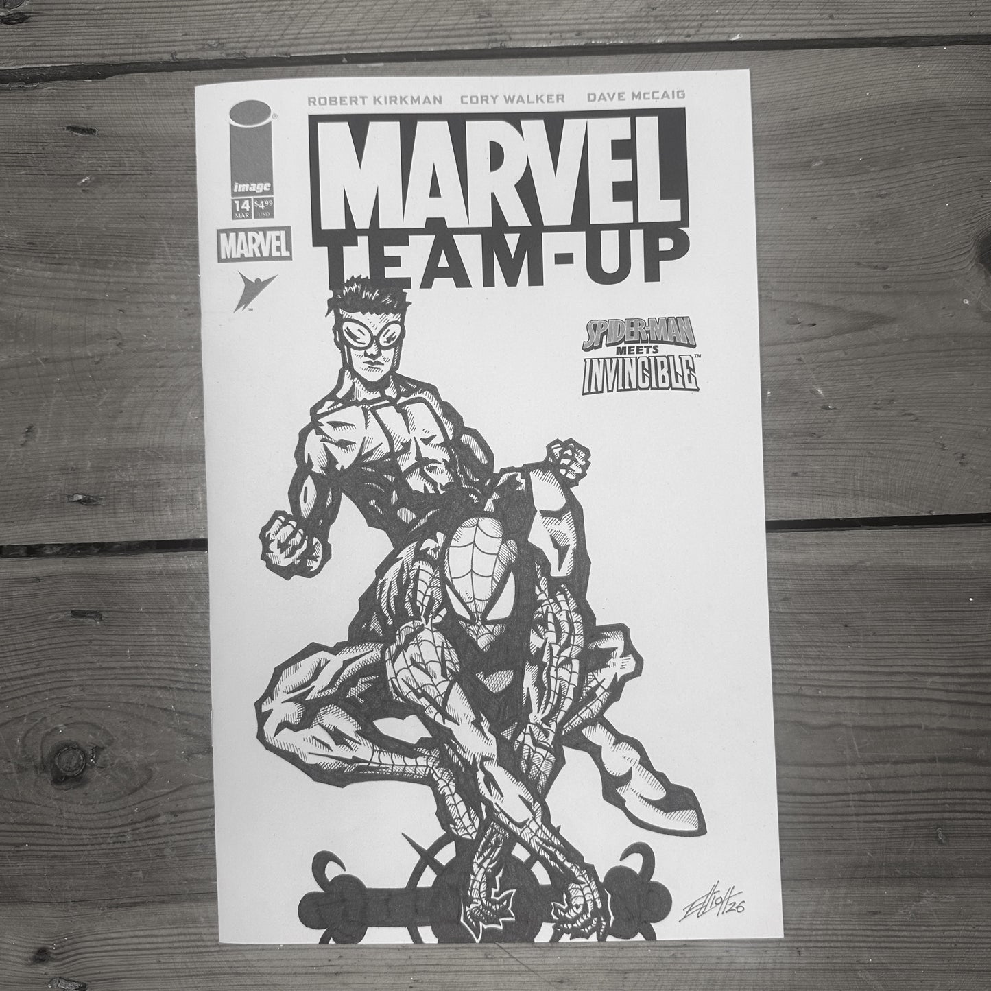 MARVEL TEAM UP SKETCH COVER