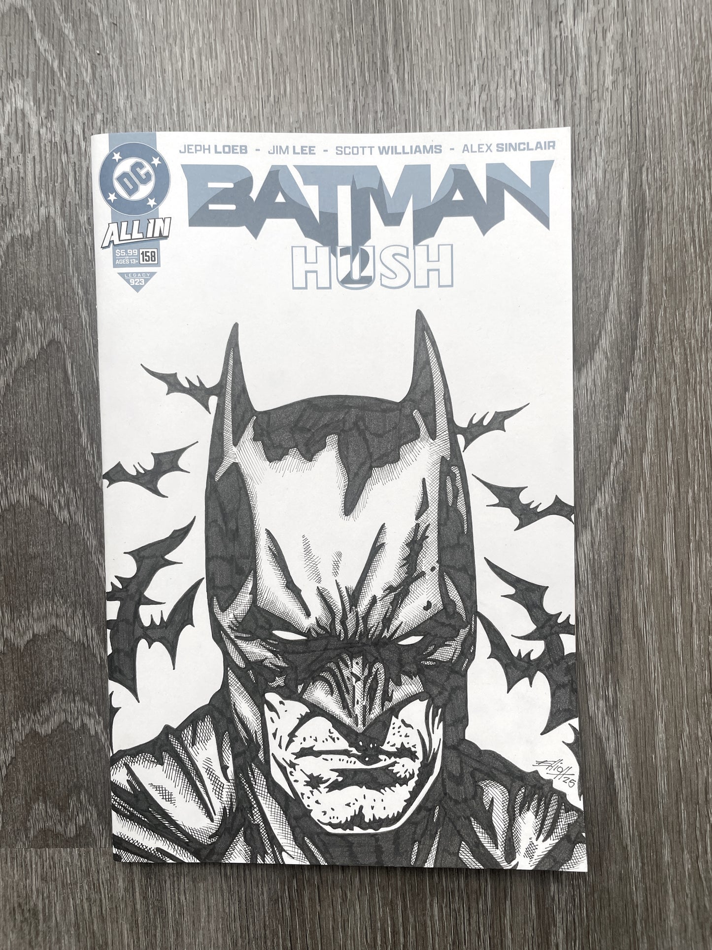BATMAN HUSH 2 SKETCH COVER