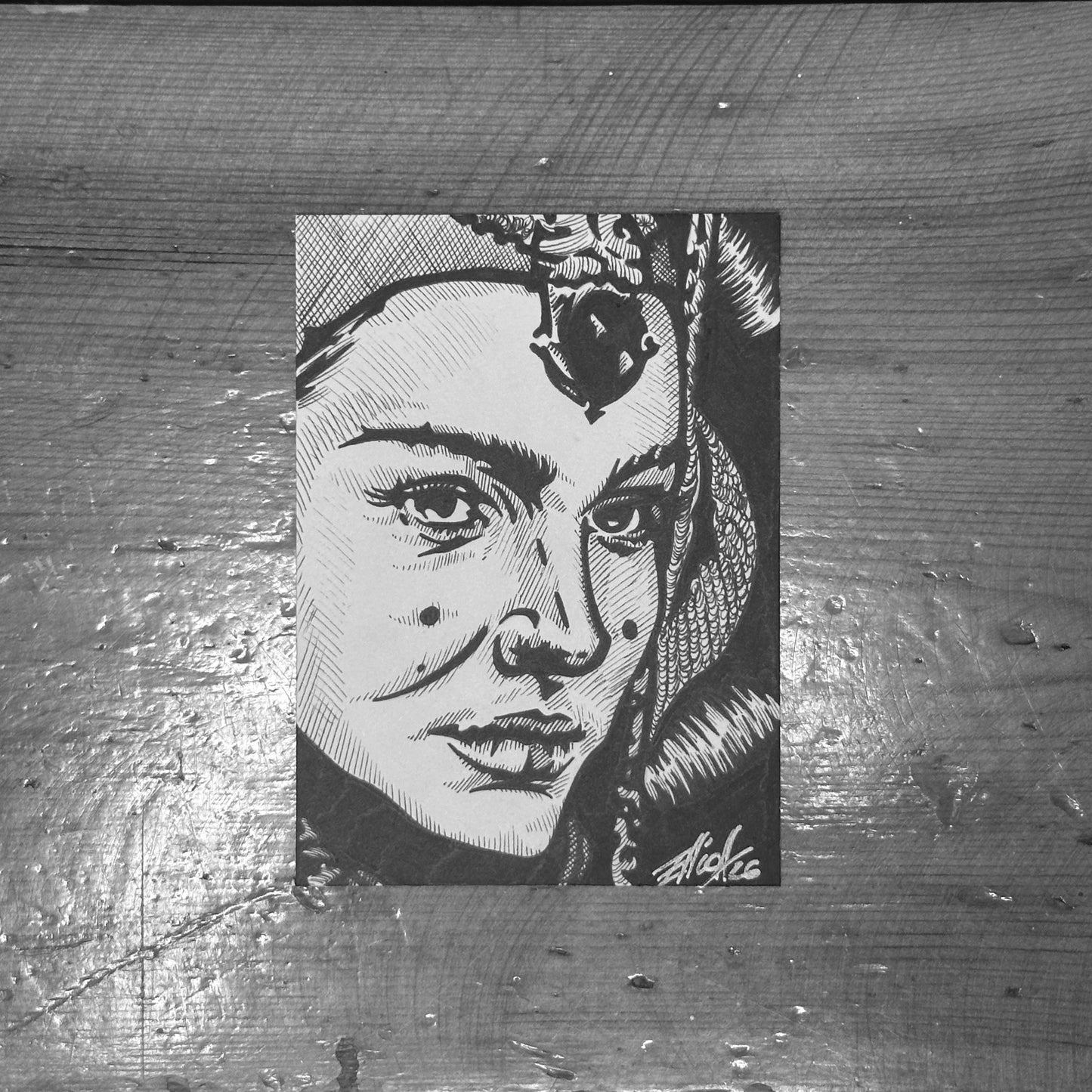 QUEEN AMIDALA SKETCH CARD