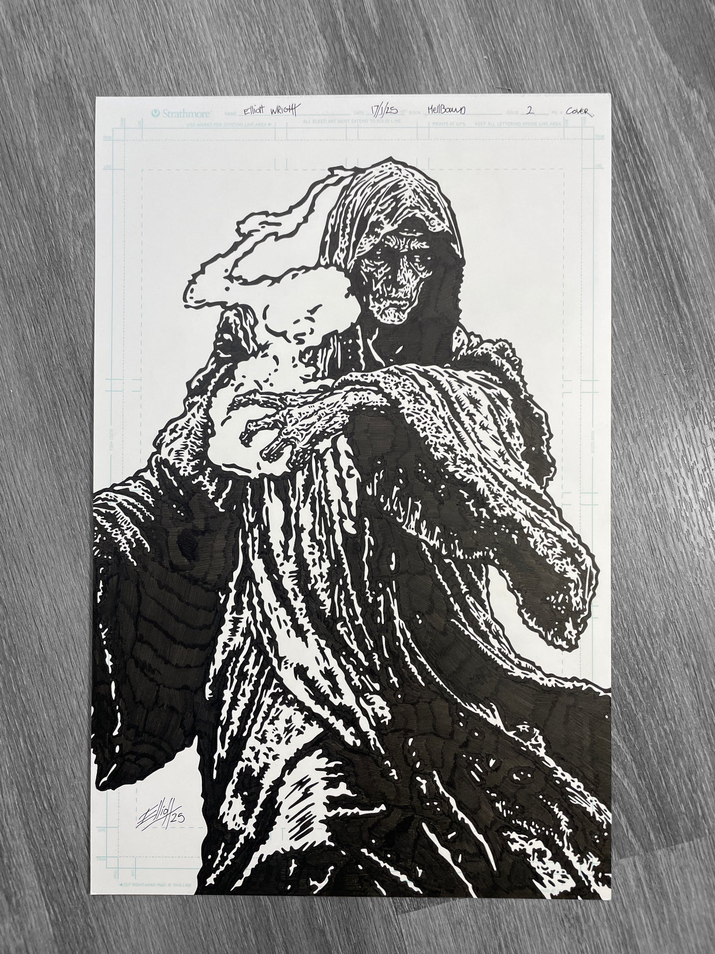 HELLBOUND ISSUE 2 COVER ORIGINAL ART