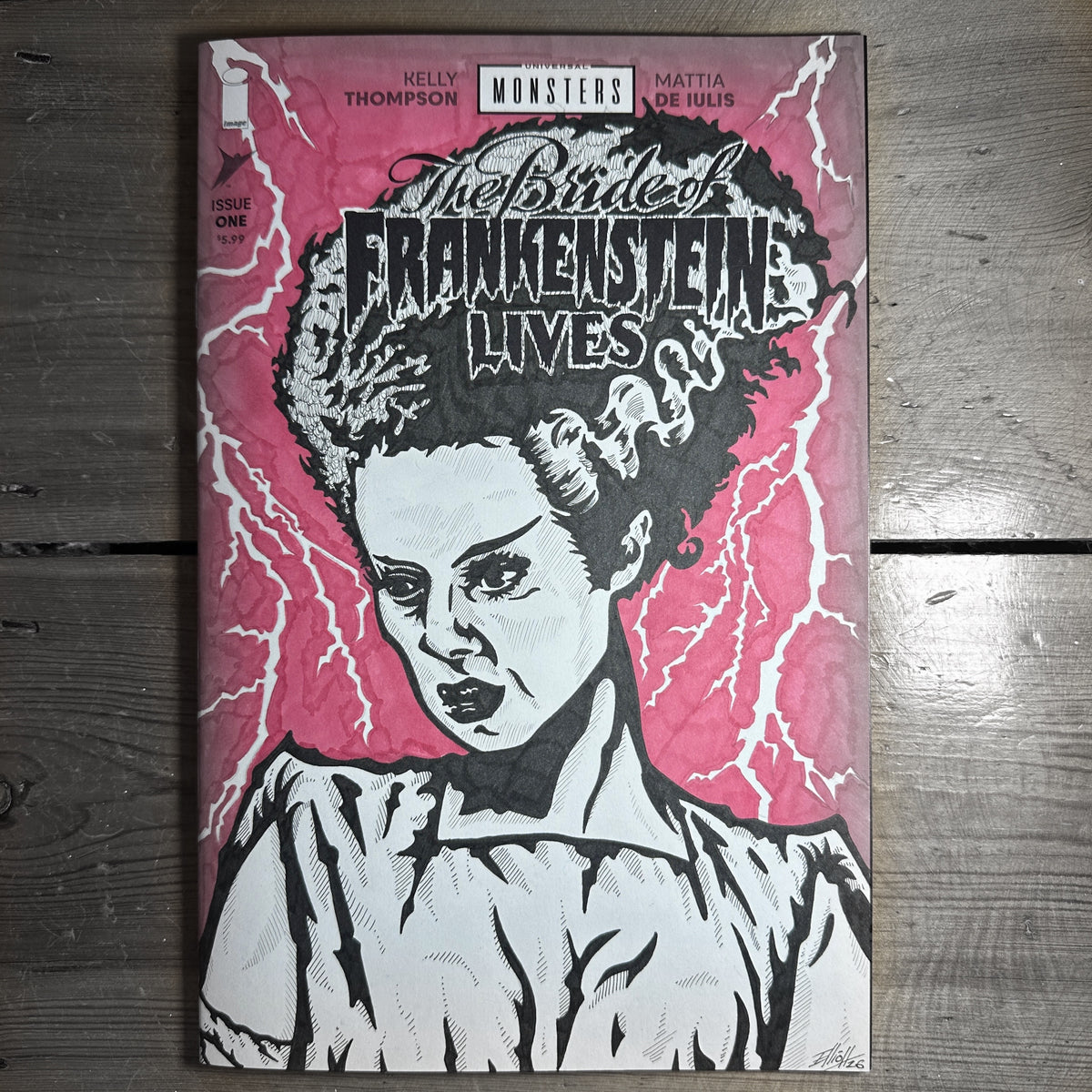 BRIDE OF FRANKENSTEIN SKETCH COVER